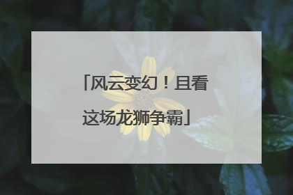 风云变幻！且看这场龙狮争霸